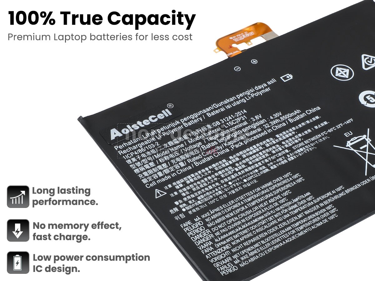 Lenovo YOGA BOOK andROID YB1-X90F udskiftningsbatteri
