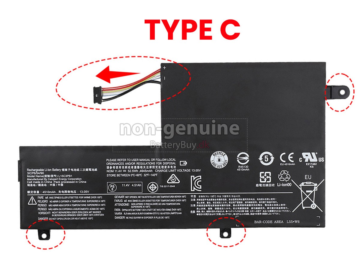 Lenovo YOGA 510-14IKB udskiftningsbatteri