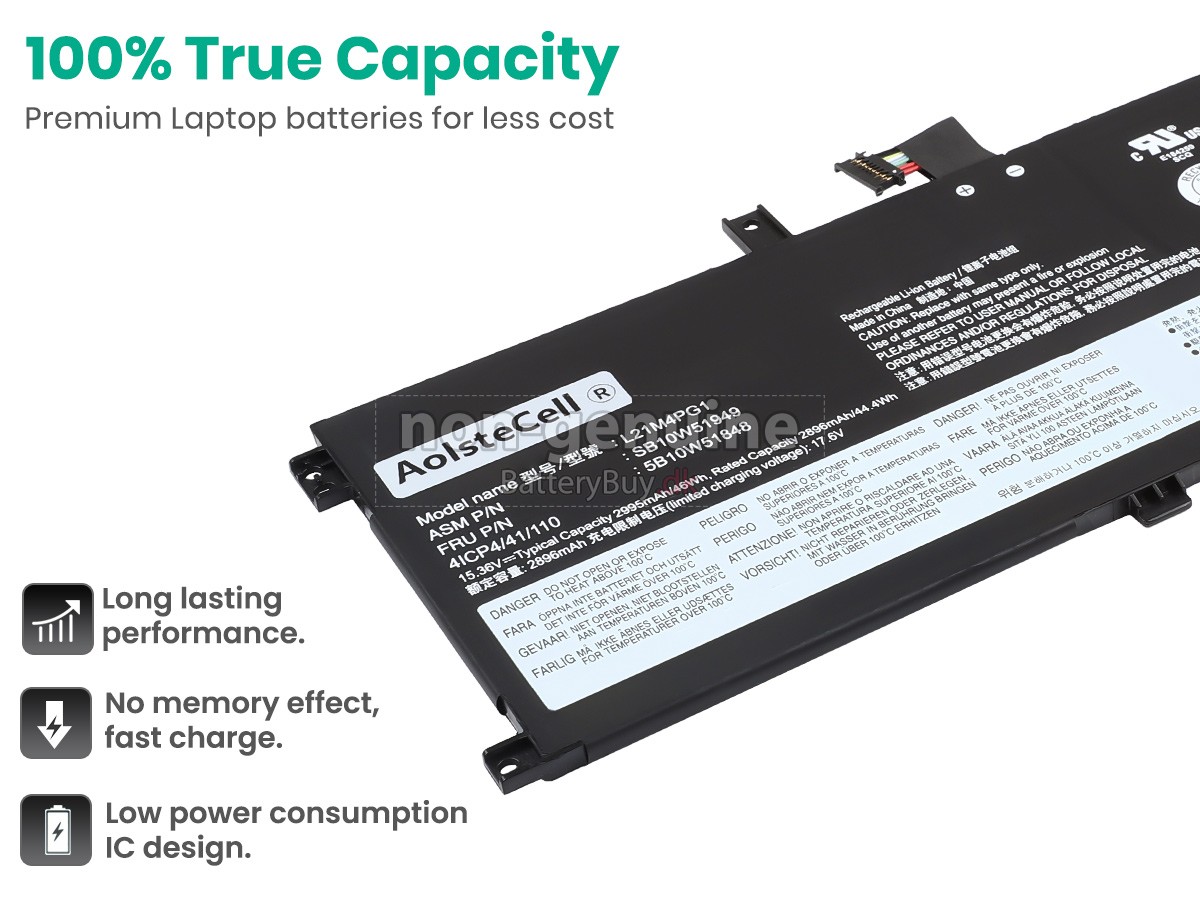 Lenovo ThinkPad L13 GEN 3 21BA000SAU udskiftningsbatteri