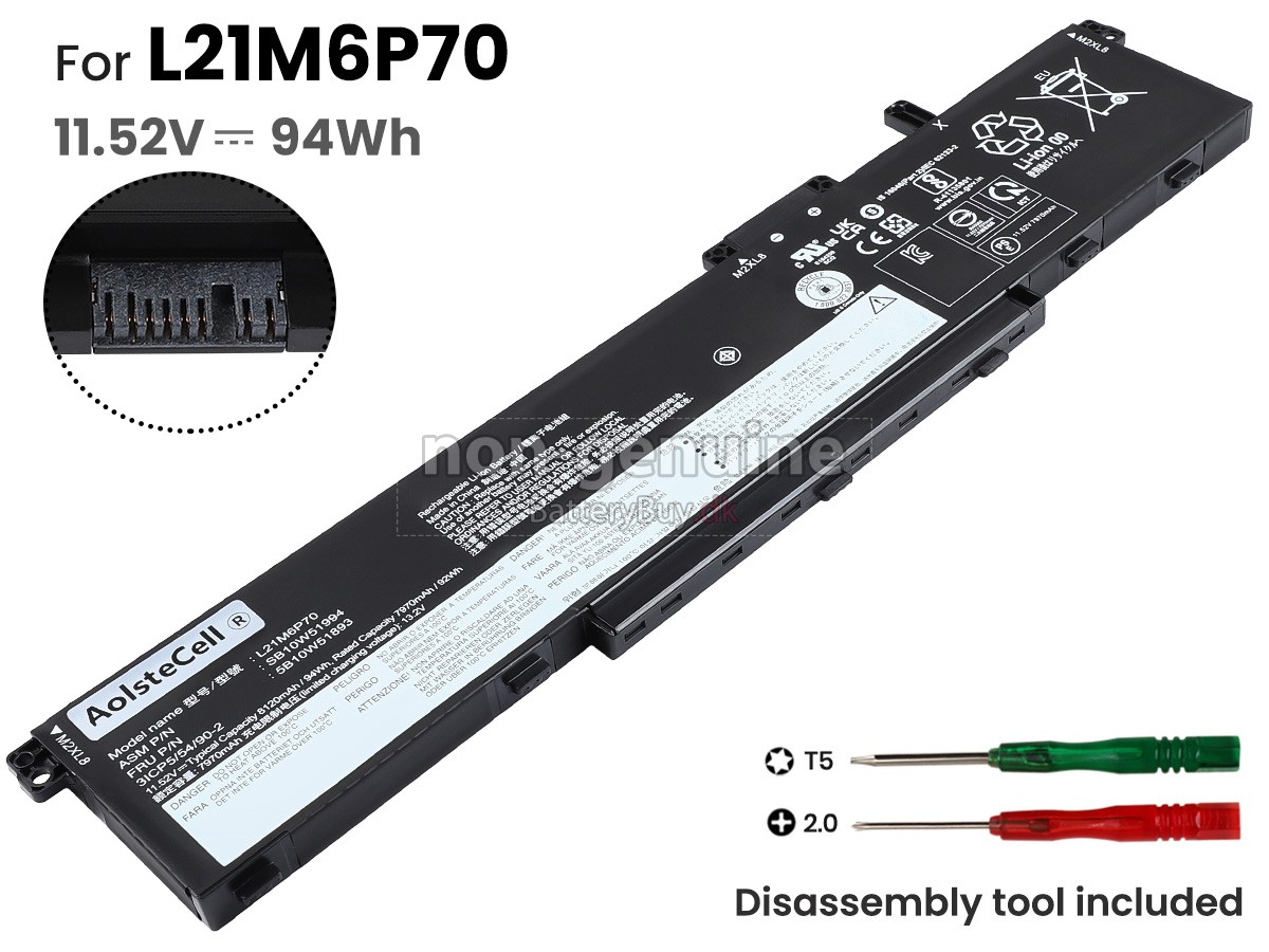 Lenovo ThinkPad P16 GEN 1-21D60045FE udskiftningsbatteri