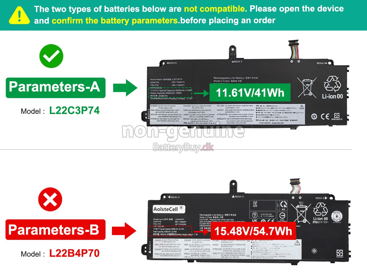 Lenovo ThinkPad X13 GEN 4-21J3001HGQ udskiftningsbatteri