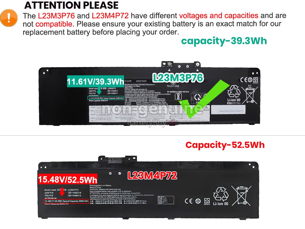 Lenovo ThinkPad T14 GEN 5-21ML0068UK udskiftningsbatteri