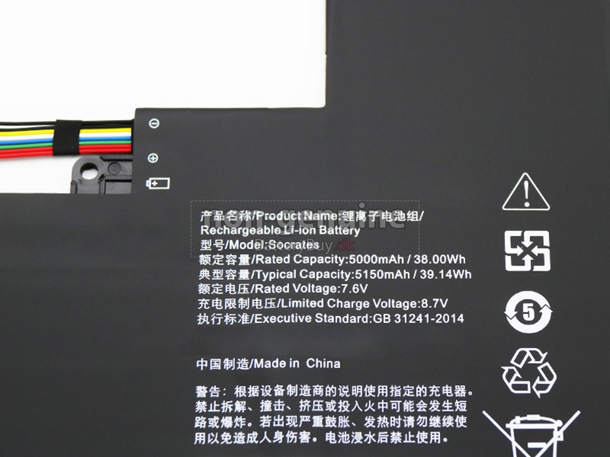 Lenovo XIAOXIN AIR 12 6Y30 laptop udskiftningsbatteri