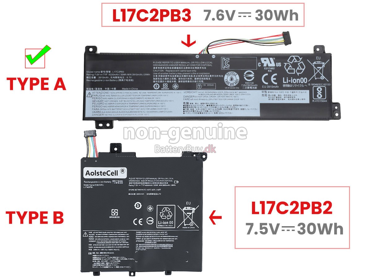 Lenovo V130-15IKB 81HN010LMS udskiftningsbatteri