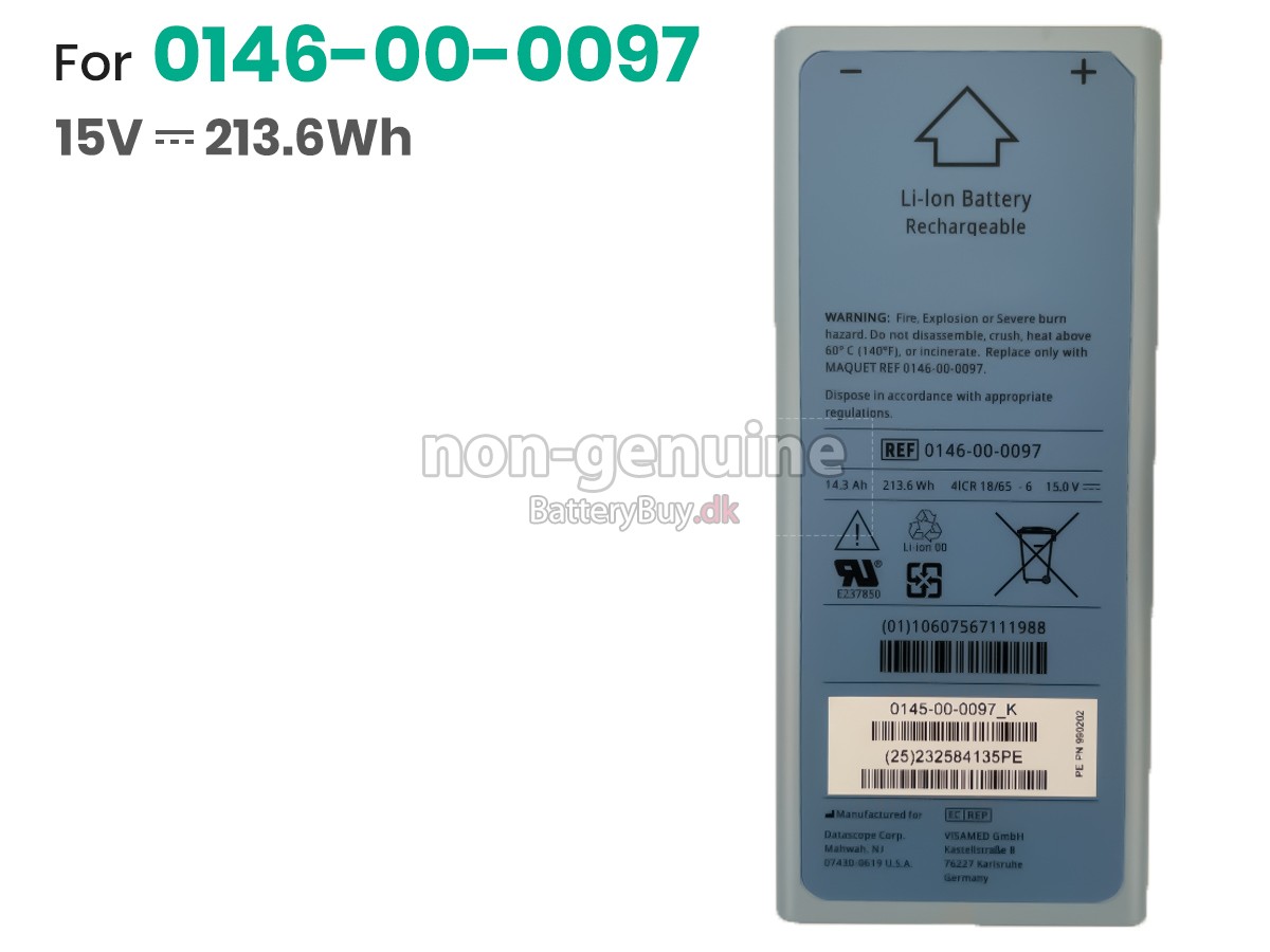 Maquet 0146-00-0097 udskiftningsbatteri