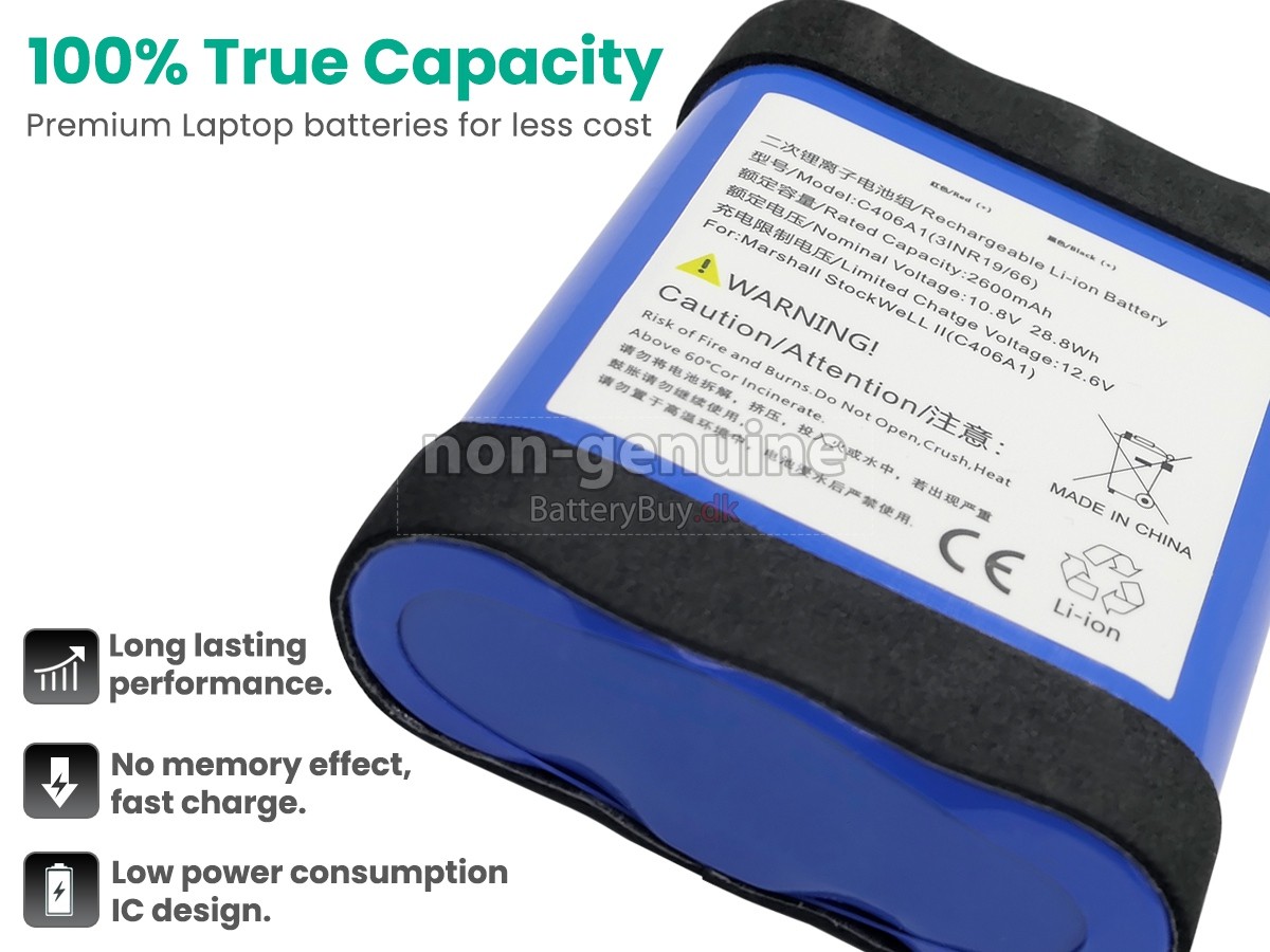 Marshall STOCKWELL 2 C406A1 udskiftningsbatteri