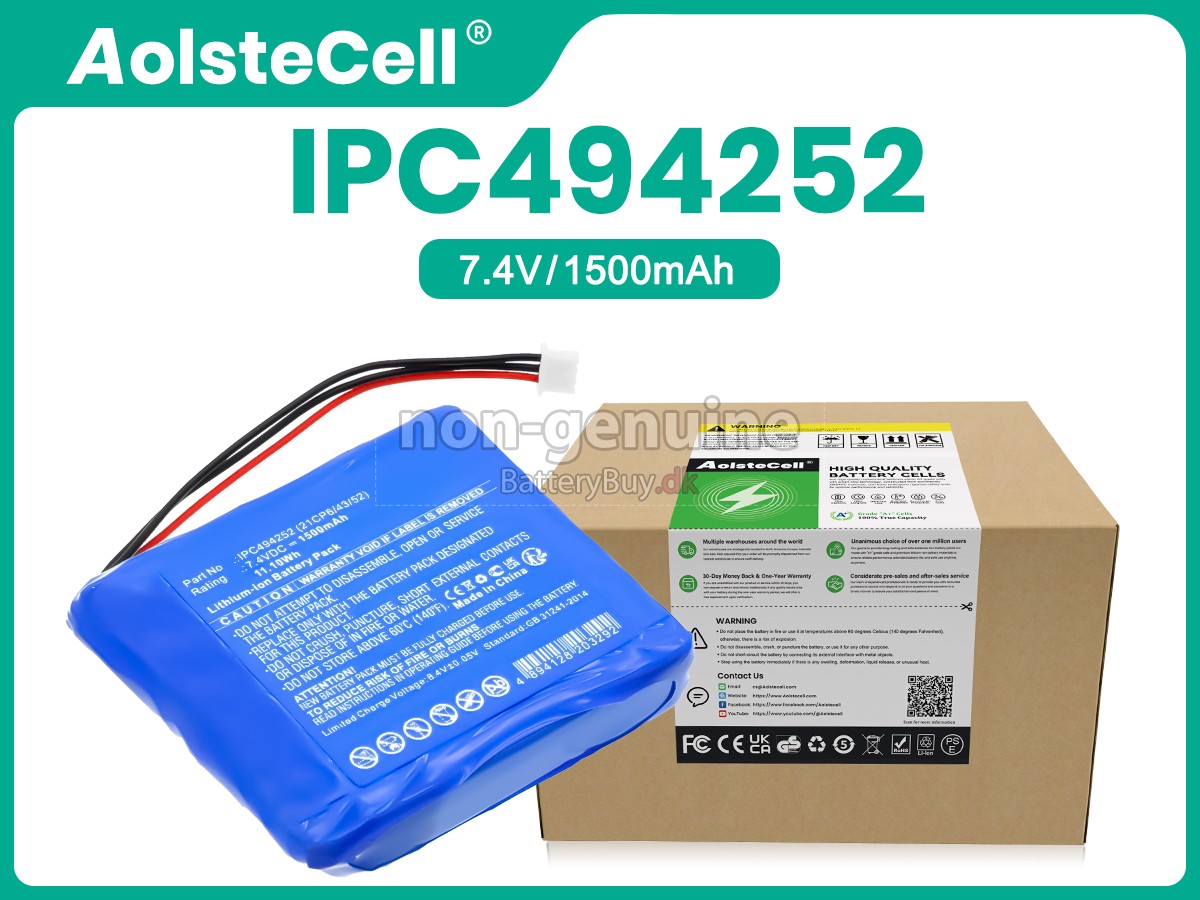 Medcaptain IPC494252 udskiftningsbatteri