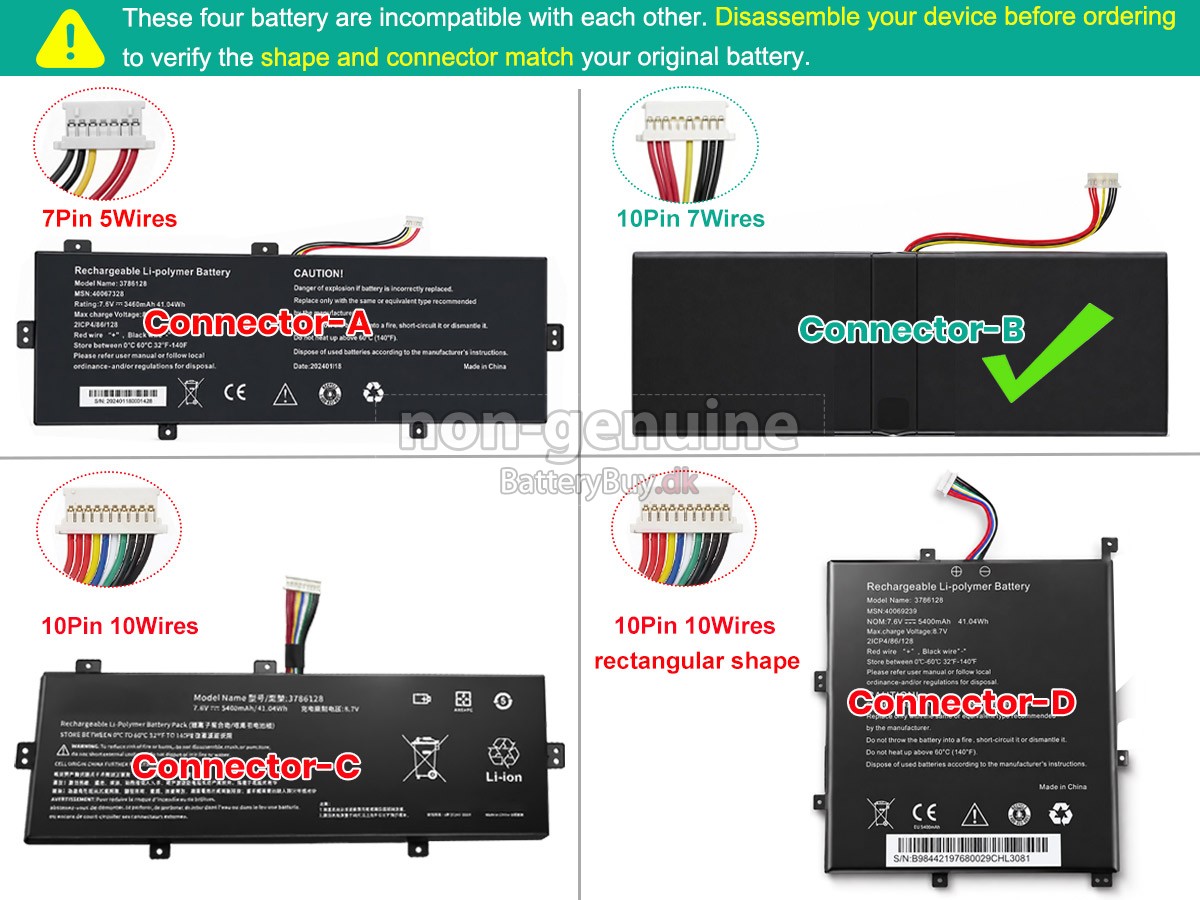 Medion 3786128 udskiftningsbatteri