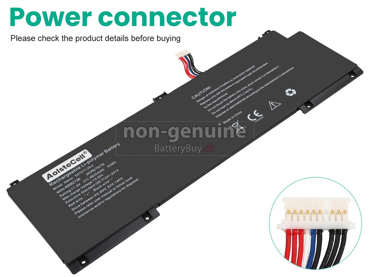Medion 537077-3S-2 udskiftningsbatteri