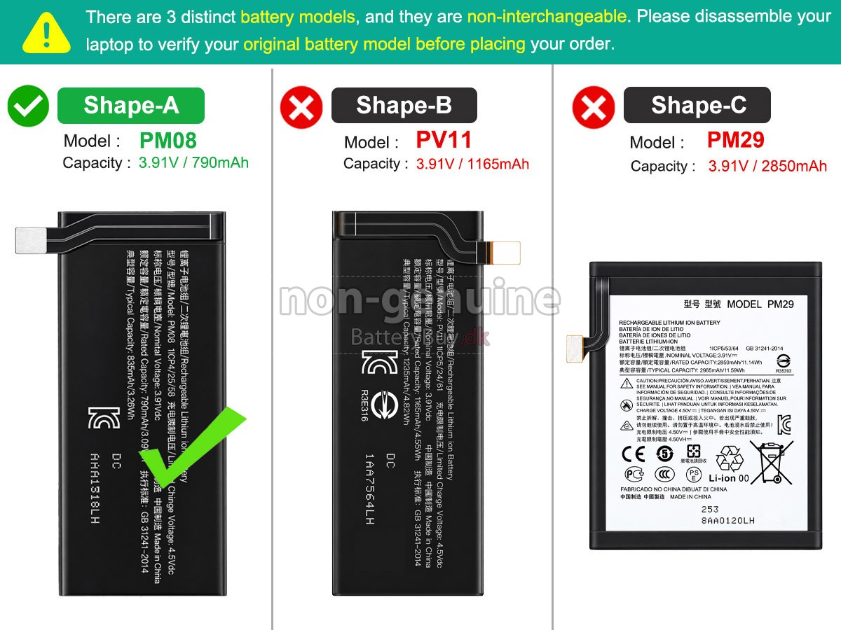 Motorola RAZR 40 ULTRA udskiftningsbatteri