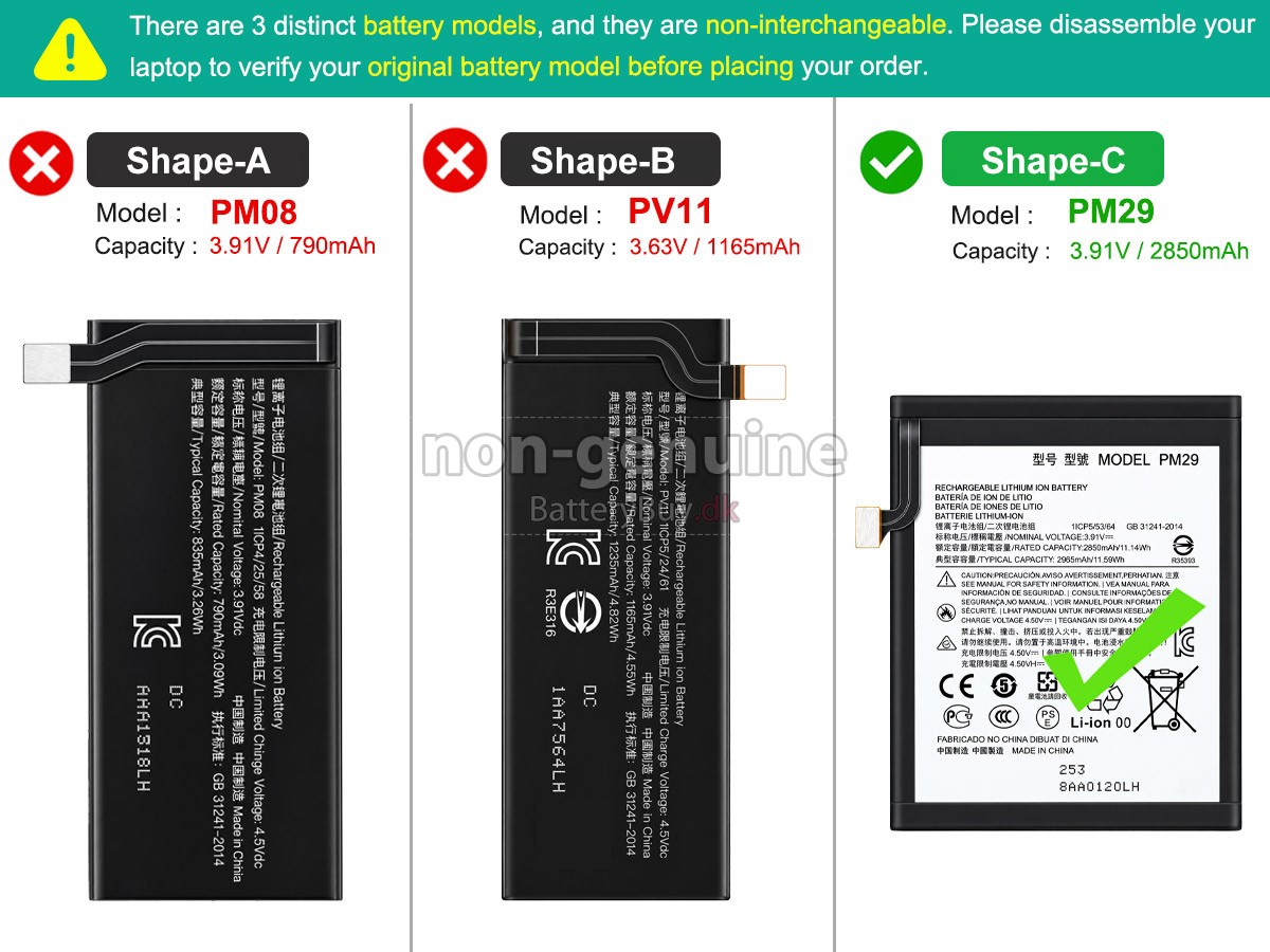 Motorola RAZR 40 ULTRA udskiftningsbatteri