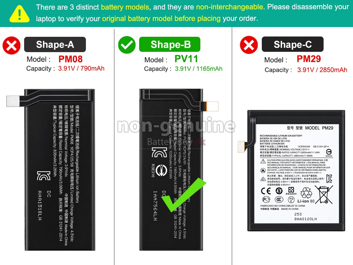 Motorola RAZR 40 ULTRA udskiftningsbatteri