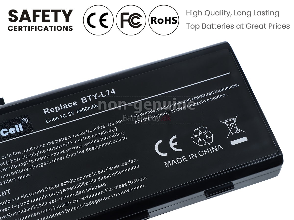 MSI CR700-205NE udskiftningsbatteri