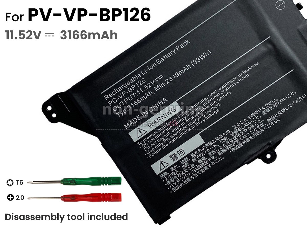 NEC PC-VP-BP120 udskiftningsbatteri
