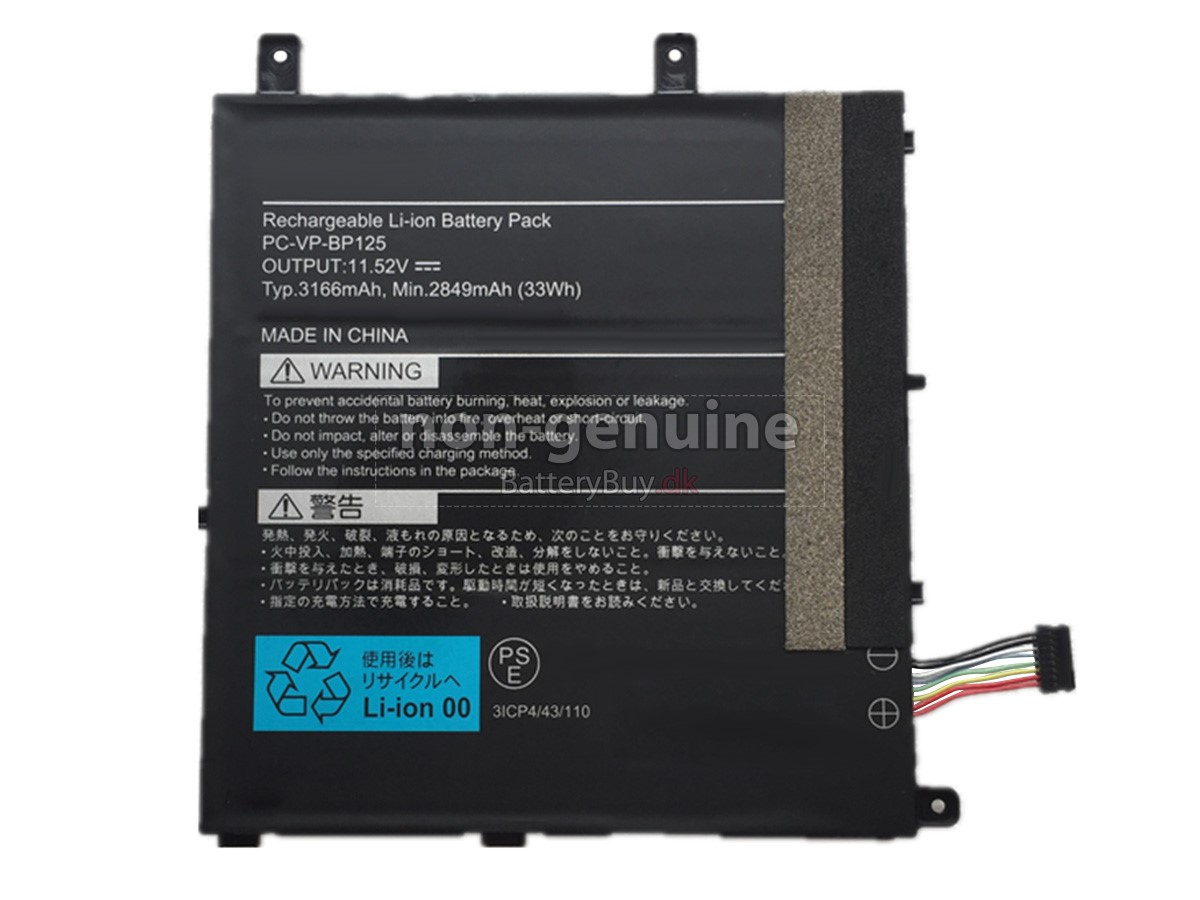 NEC PC-VP-BP125 udskiftningsbatteri
