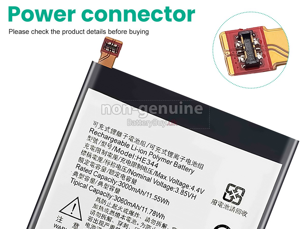 Nokia HE344 udskiftningsbatteri
