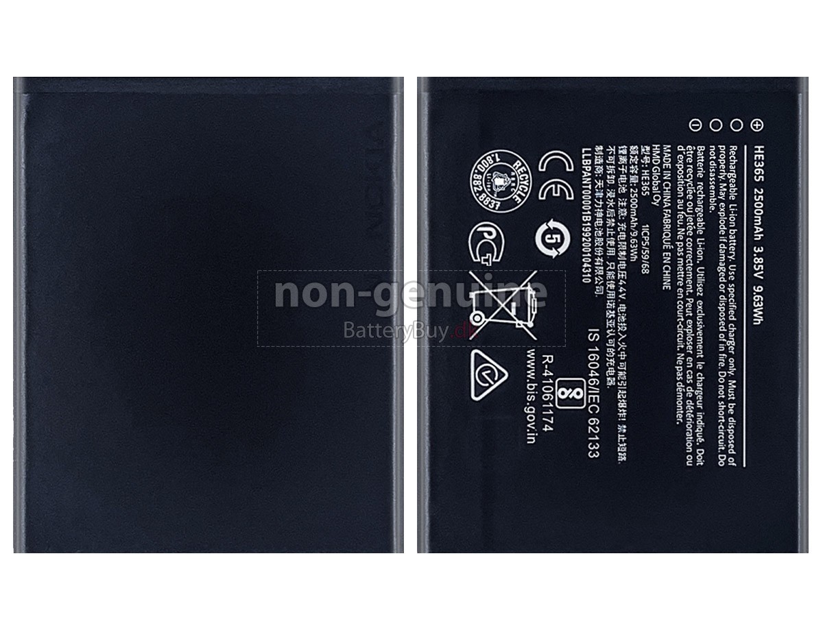 Nokia HE365 udskiftningsbatteri
