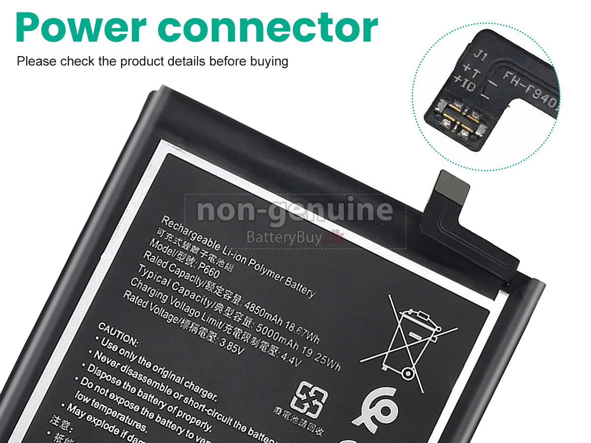 Nokia P660 udskiftningsbatteri