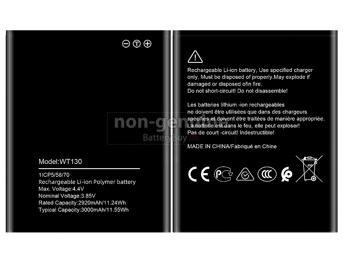 Nokia 1.3 TA-1205 udskiftningsbatteri