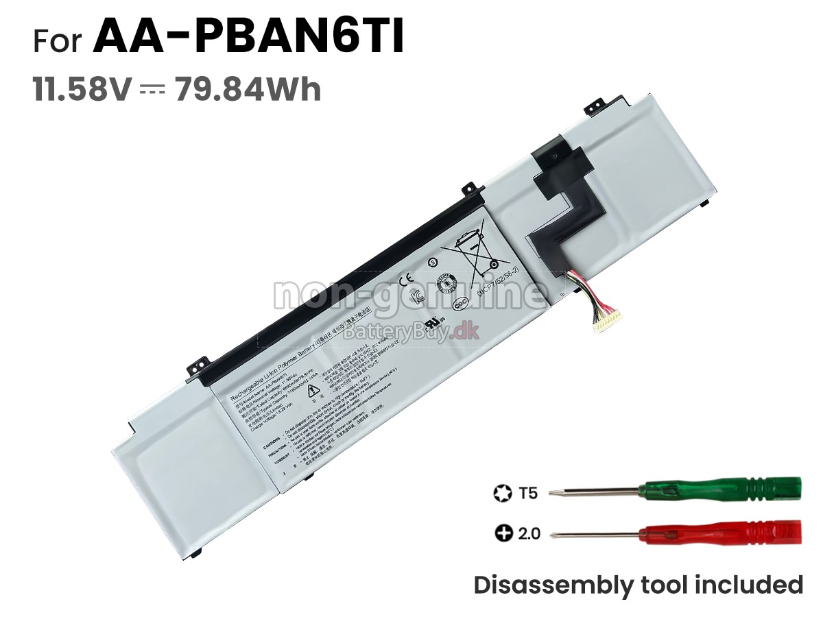 Samsung Galaxy Book ODYSSEY NP762XDA-XA3US udskiftningsbatteri