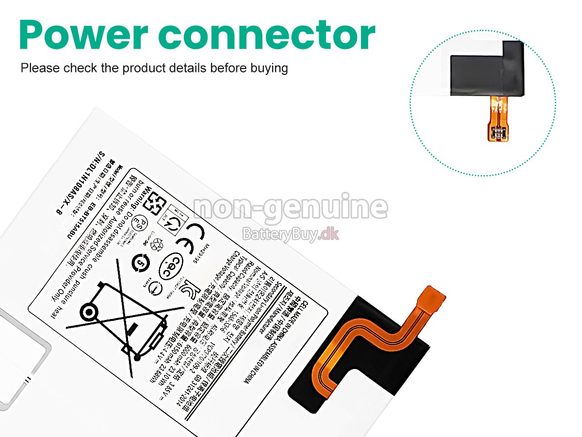 Samsung Galaxy TAB A 10.1 2019 udskiftningsbatteri