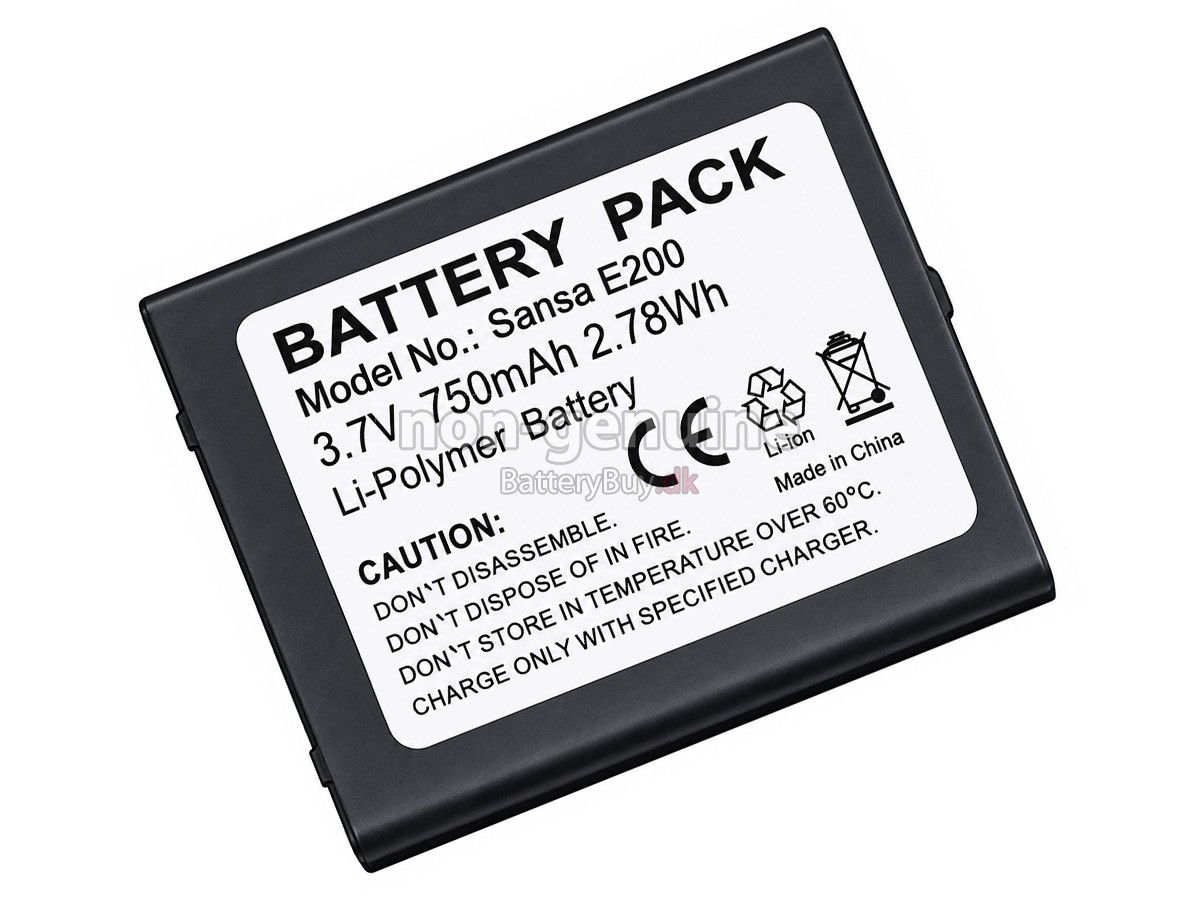 SanDisk SANSA E250 udskiftningsbatteri