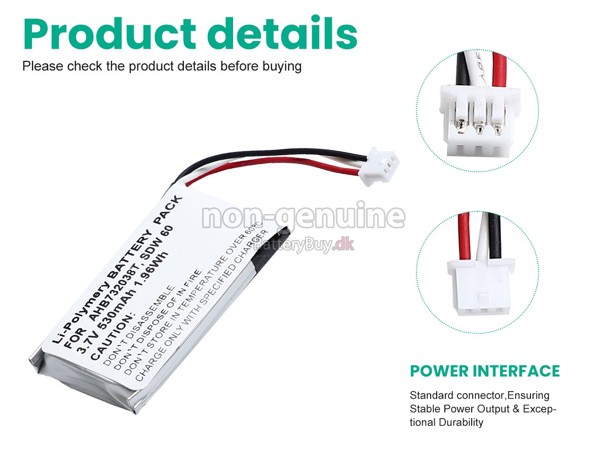 Sennheiser 1000807 udskiftningsbatteri