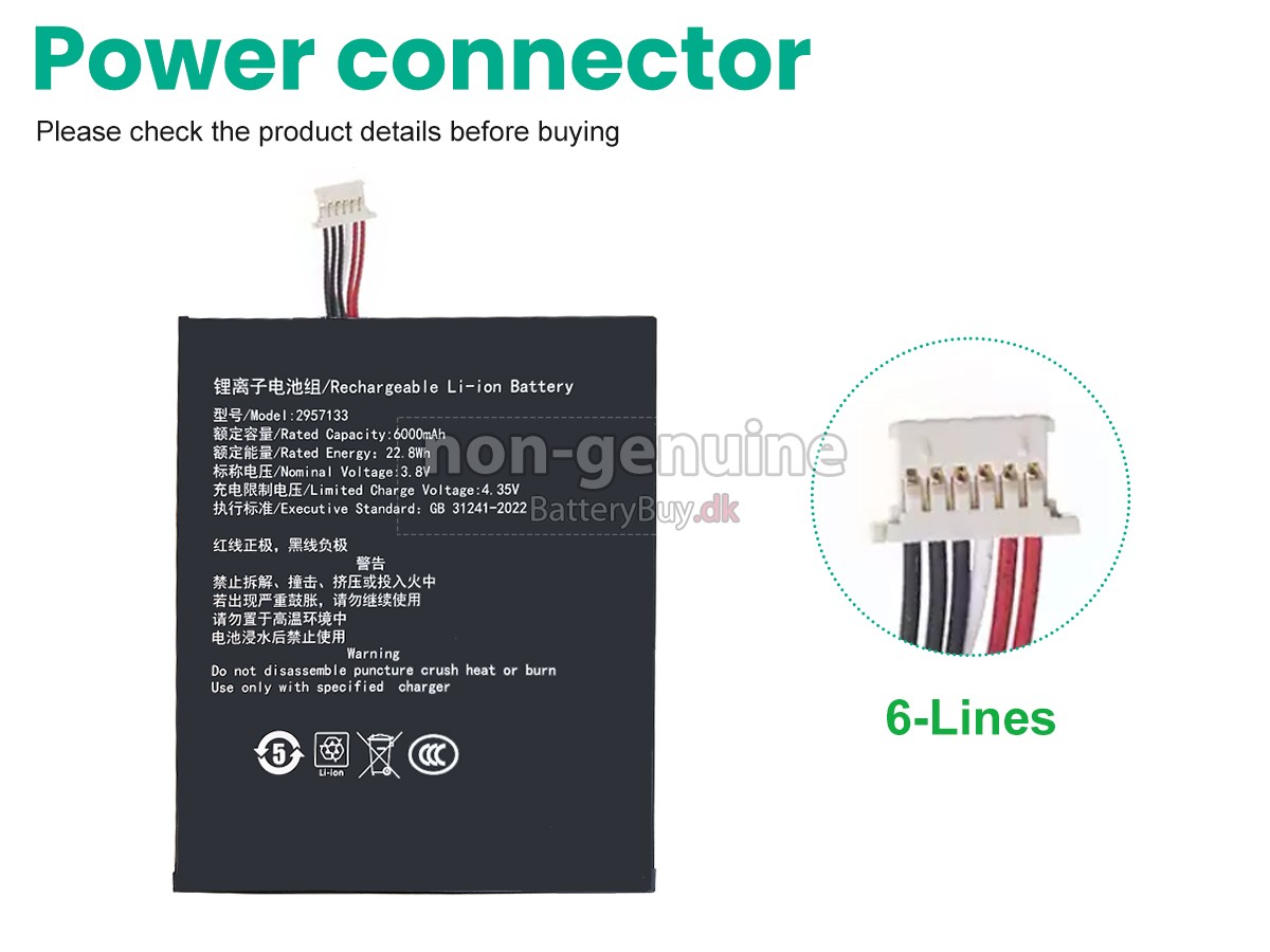 Teclast TA10 udskiftningsbatteri