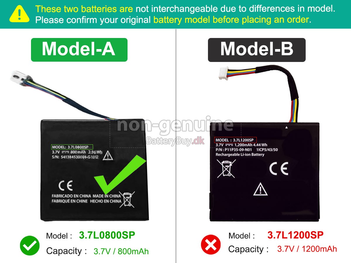 Texas Instruments P11P35-09-N01 udskiftningsbatteri