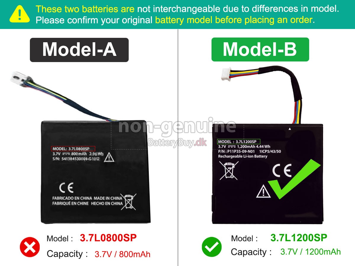 Texas Instruments P11P35-09-N01 udskiftningsbatteri