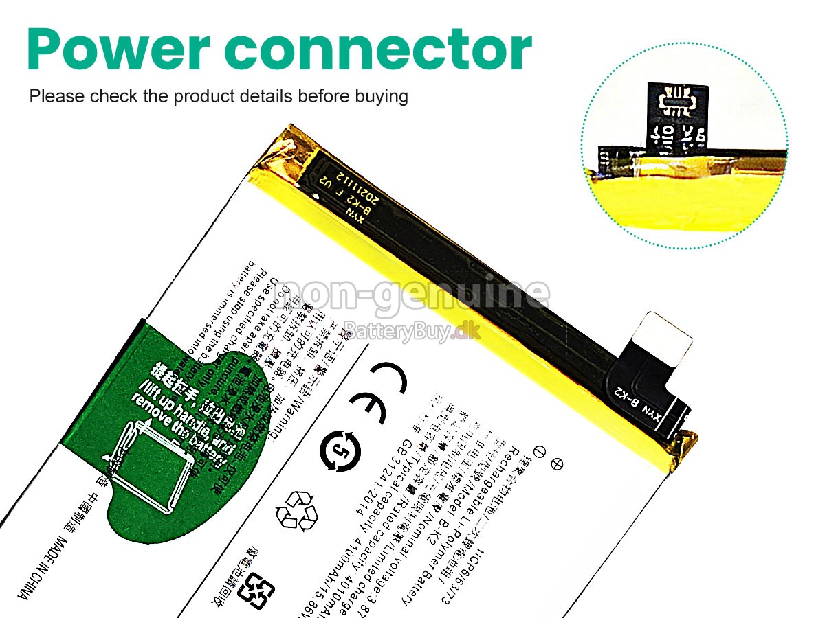 Vivo B-K2 udskiftningsbatteri