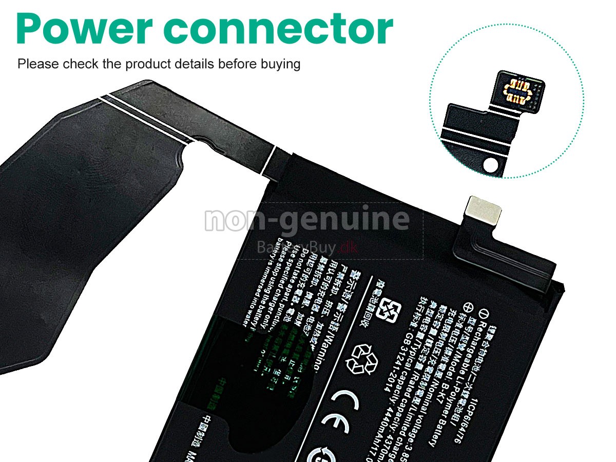 Vivo B-K7 udskiftningsbatteri