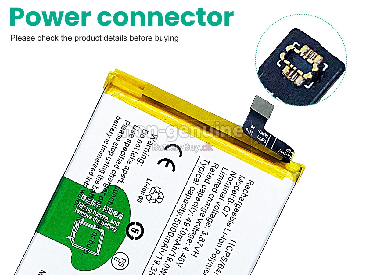 Vivo V2058 udskiftningsbatteri