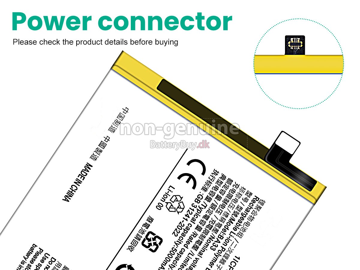 Vivo BA33 udskiftningsbatteri