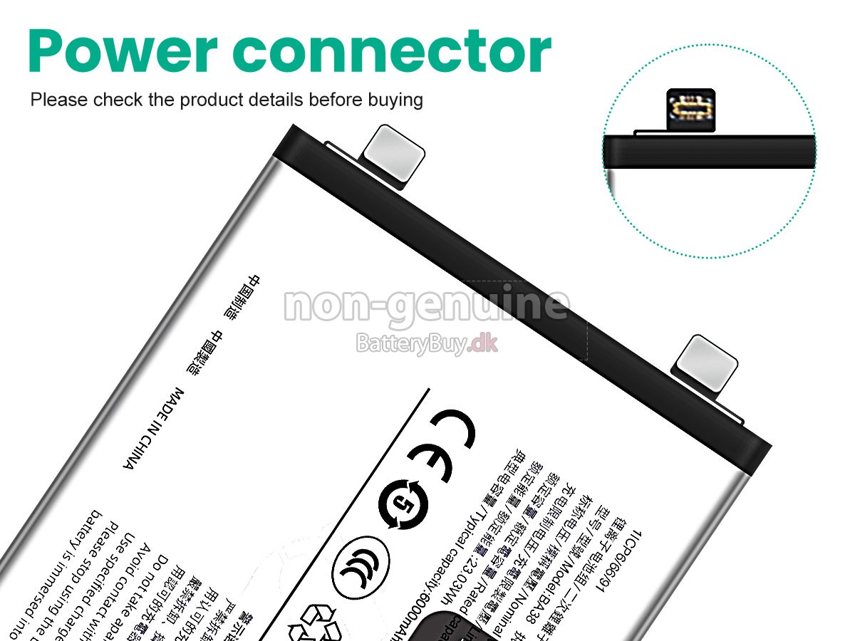 Vivo BA38 udskiftningsbatteri