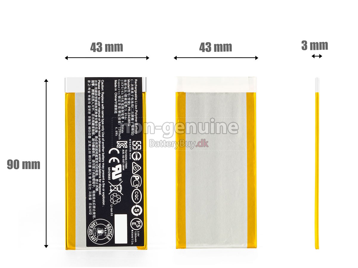 Wacom PR-234385G udskiftningsbatteri