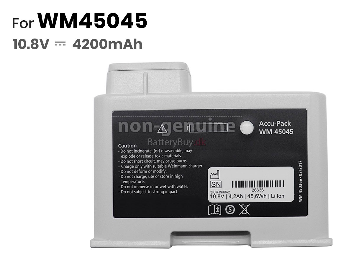 Weinmann MEDUMAT STANDARD 2 udskiftningsbatteri