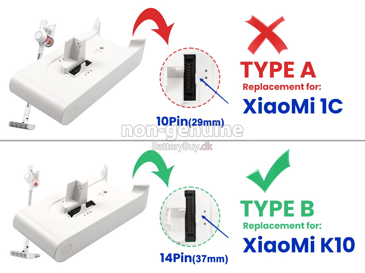 XiaoMi MJWXCQ04ZM udskiftningsbatteri
