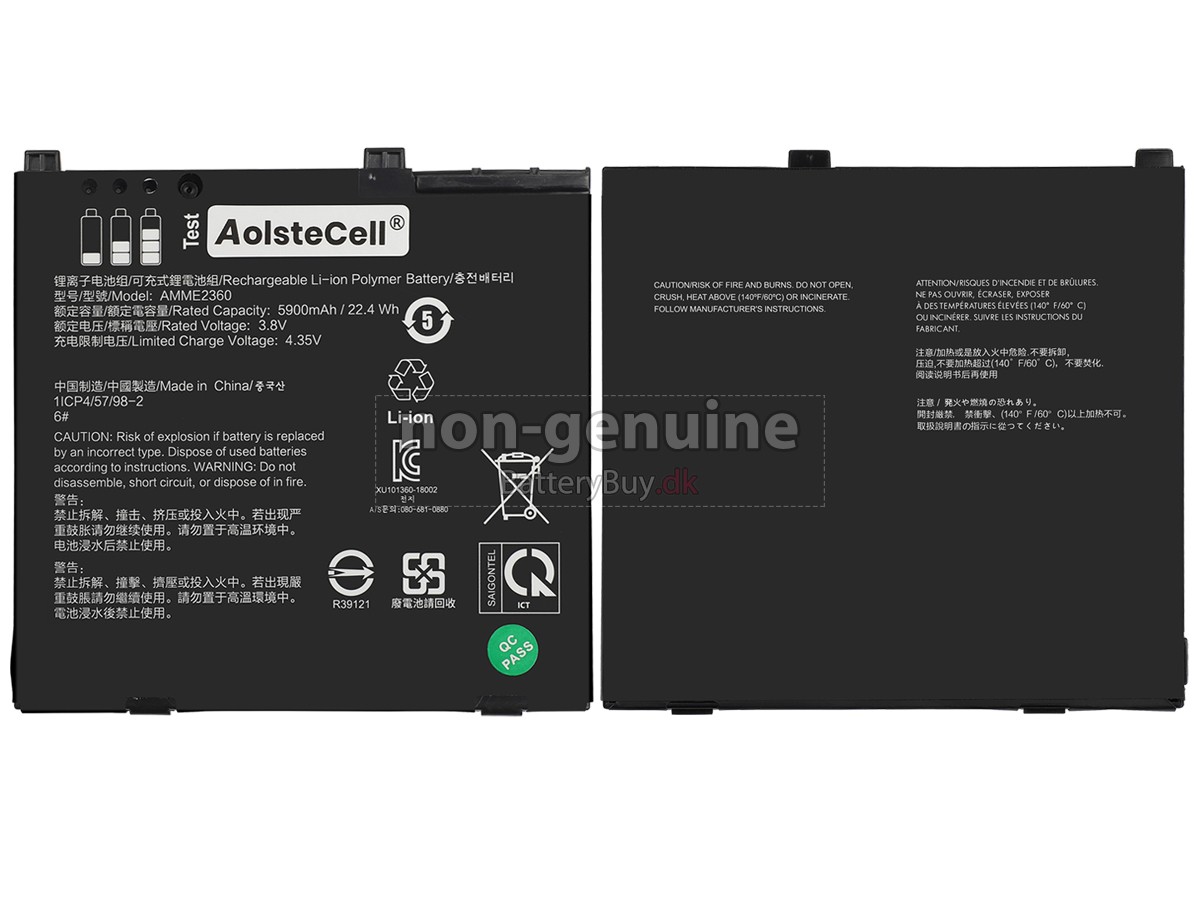 Zebra AMME2360(1ICP4/57/98-2) udskiftningsbatteri