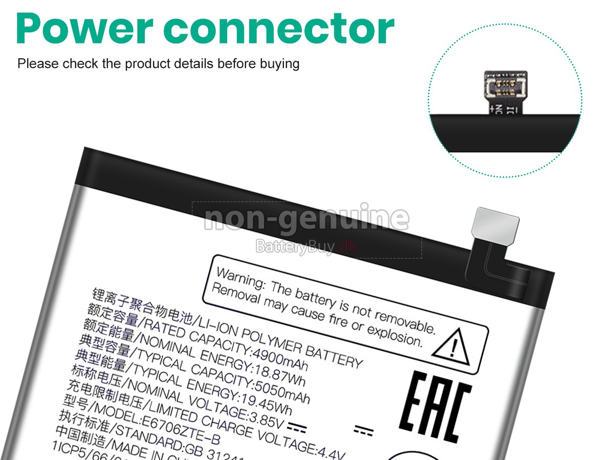 ZTE AXON 60 LITE udskiftningsbatteri