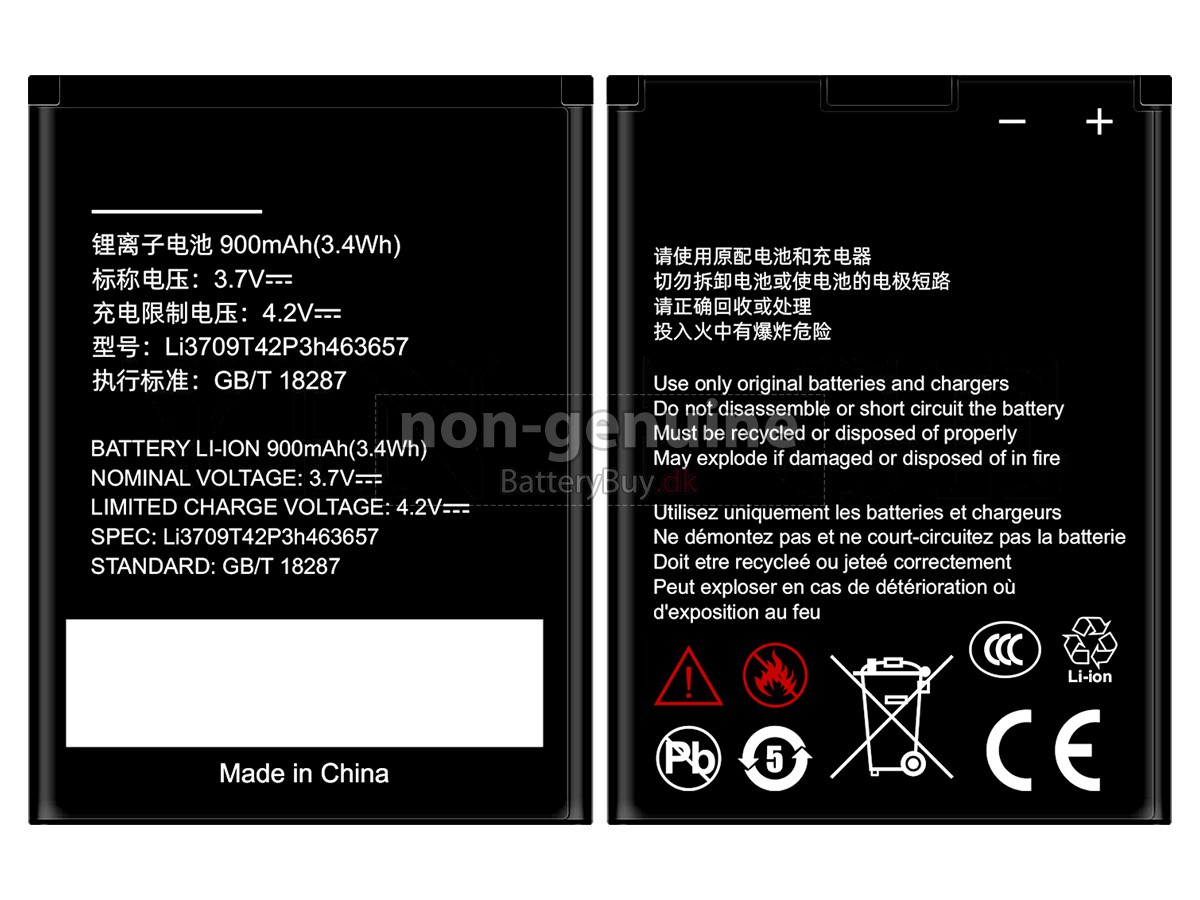 ZTE N281 udskiftningsbatteri