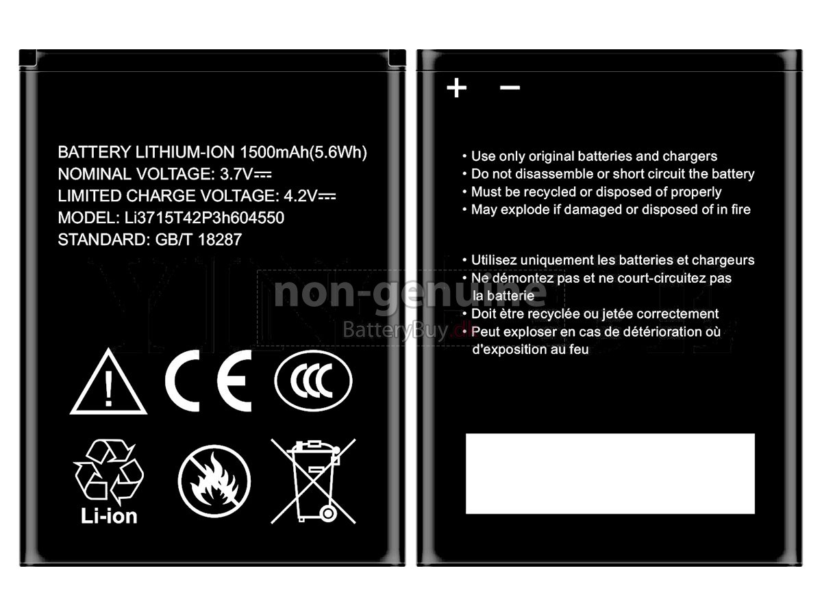ZTE BLADE A410 udskiftningsbatteri